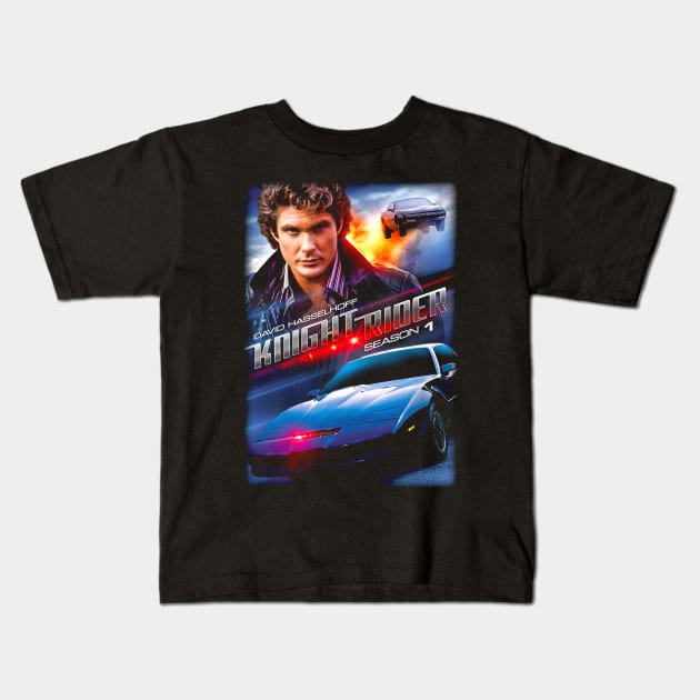 Knight Rider Kids T-Shirt by w.d.roswell